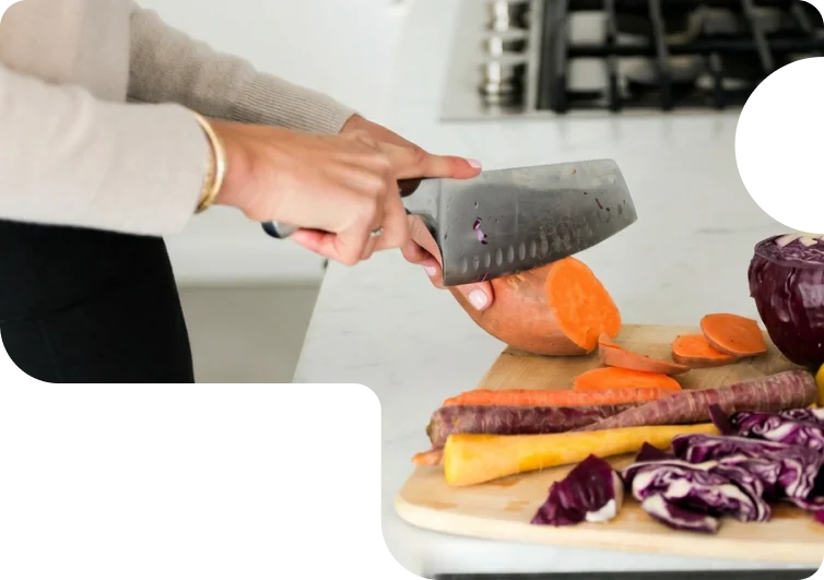 Cooking with fresh ingredients